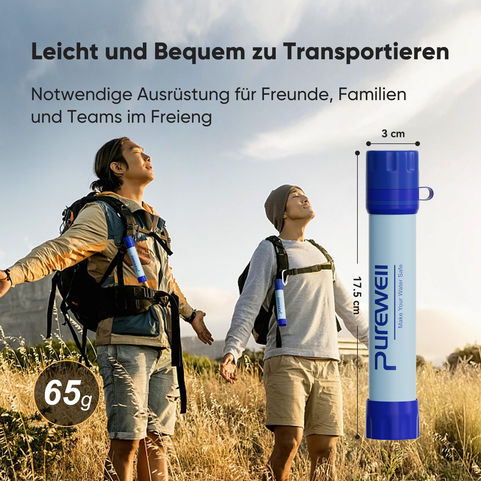 Outdoor Water Filter – 0.01μm Ultra Fine Filter Removes 99.99% Bacteria & Sch…