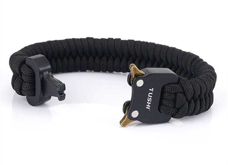 Quick Unlock Outdoor Survival Tactical Bracelet Woven Survival Tool Adjustable