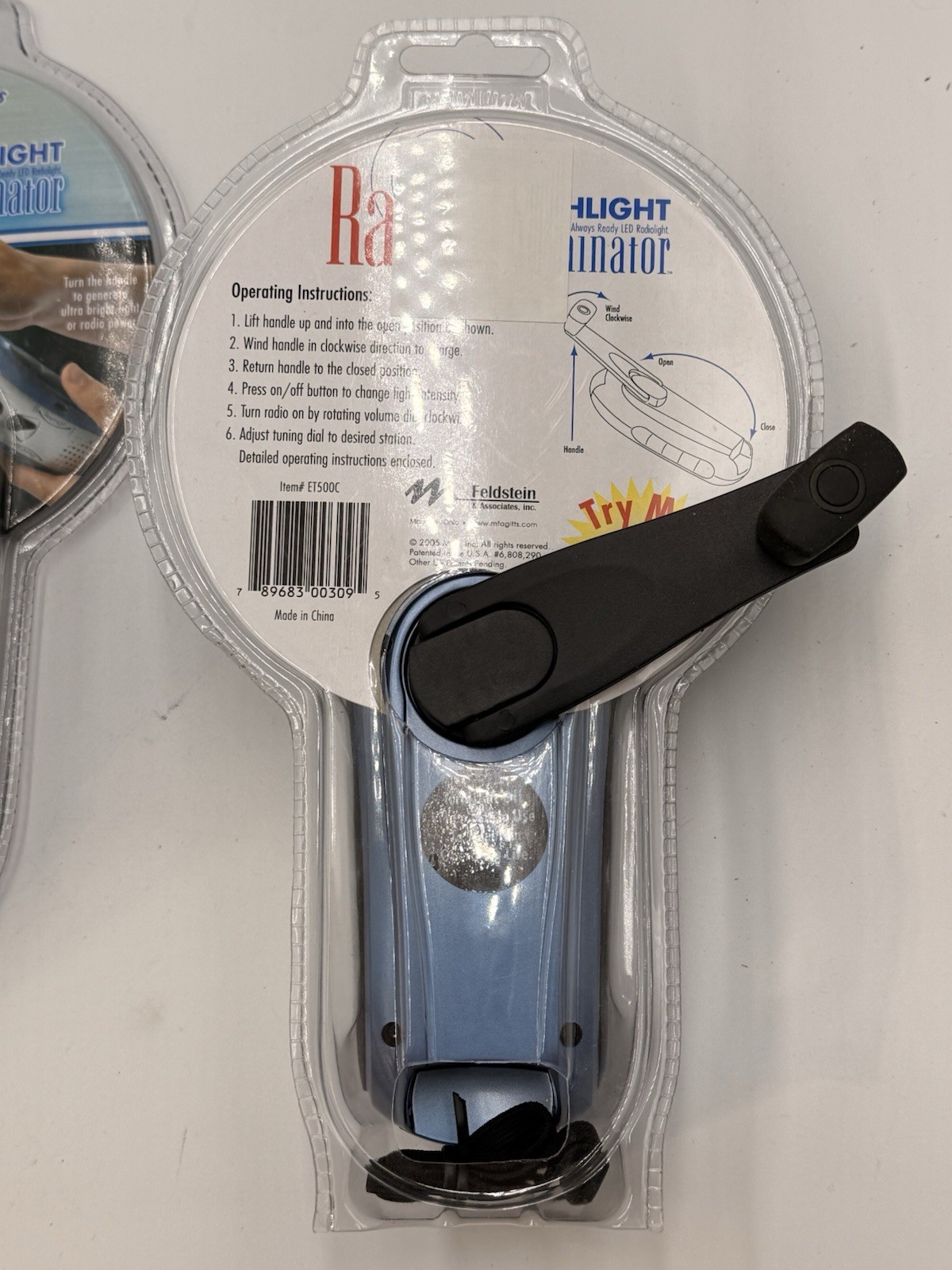 2 Emergency Radio LED Flashlight Illuminator! No batteries-just crank handle