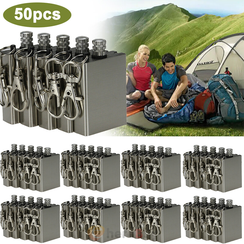Mini Waterproof Outdoor Lighter Pocket Camping Hiking Fire Starter Match Keyring