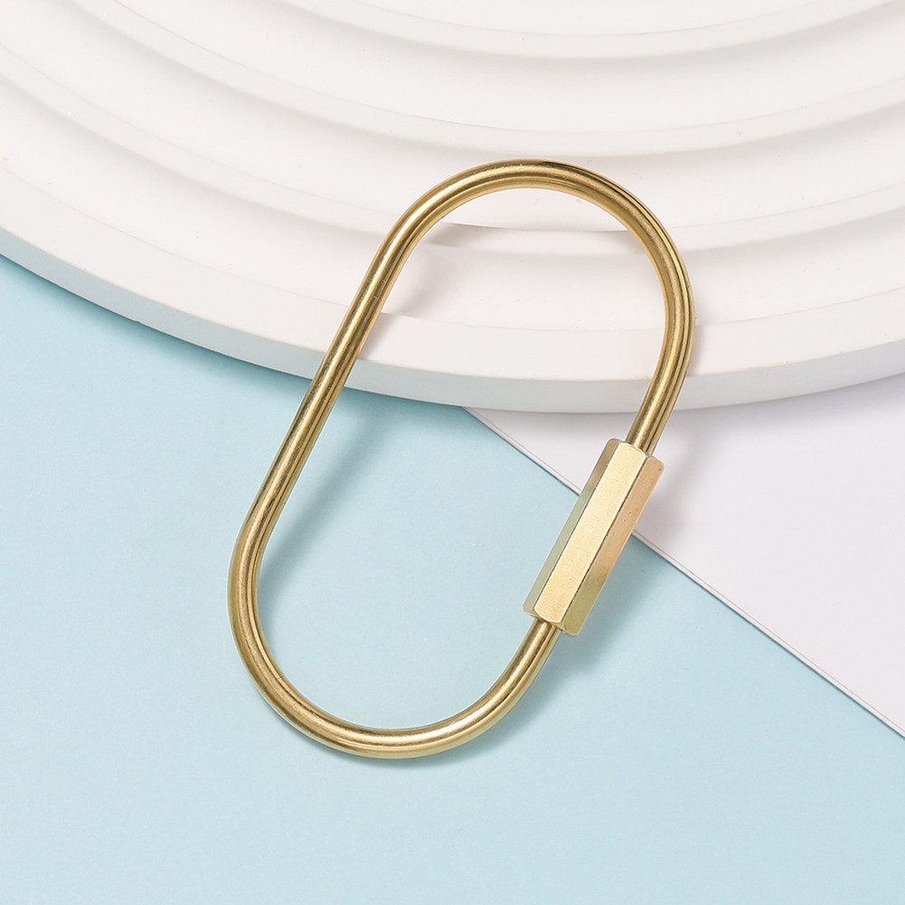 5pcs Brass Keychain Holder Clips for Car Keys and Handbags Outdoor Tool