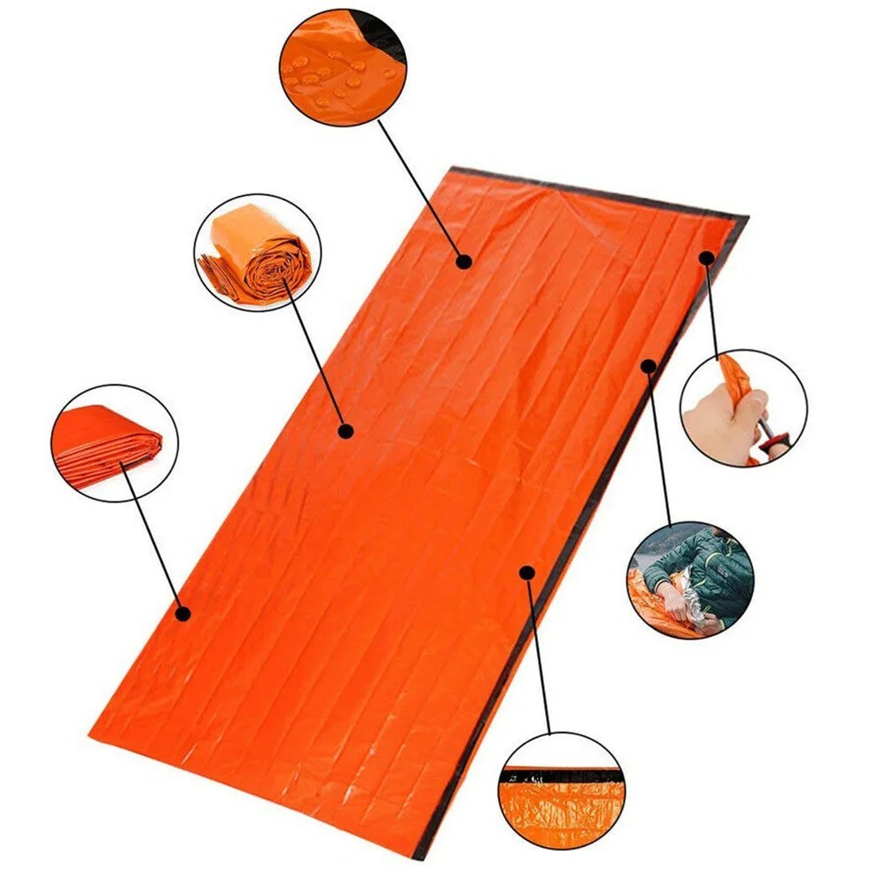 Emergency Survival Sleeping Bag Waterproof Thermal Mylar Outdoor Rescue Gear