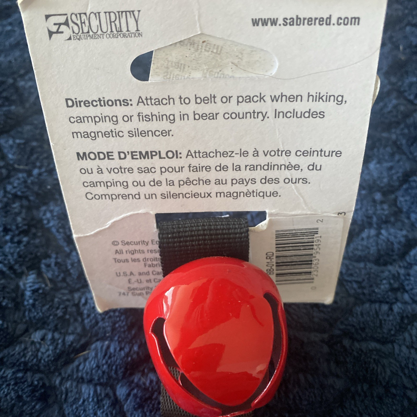 SABRE Frontiersman Bear Bell w/ Magnetic Silencer Hiking Camping
