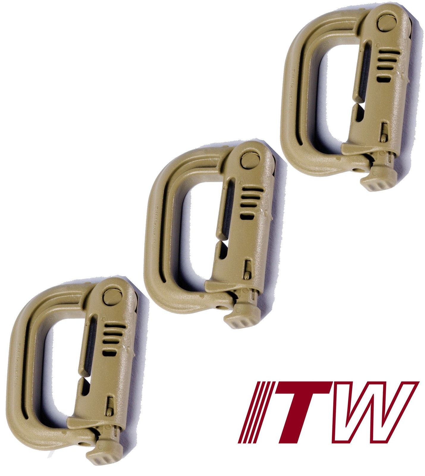 ITW GRIMLOC POLYMER ATTACHMENT DEVICE 1″, SET OF 3, TAN, ITW41T