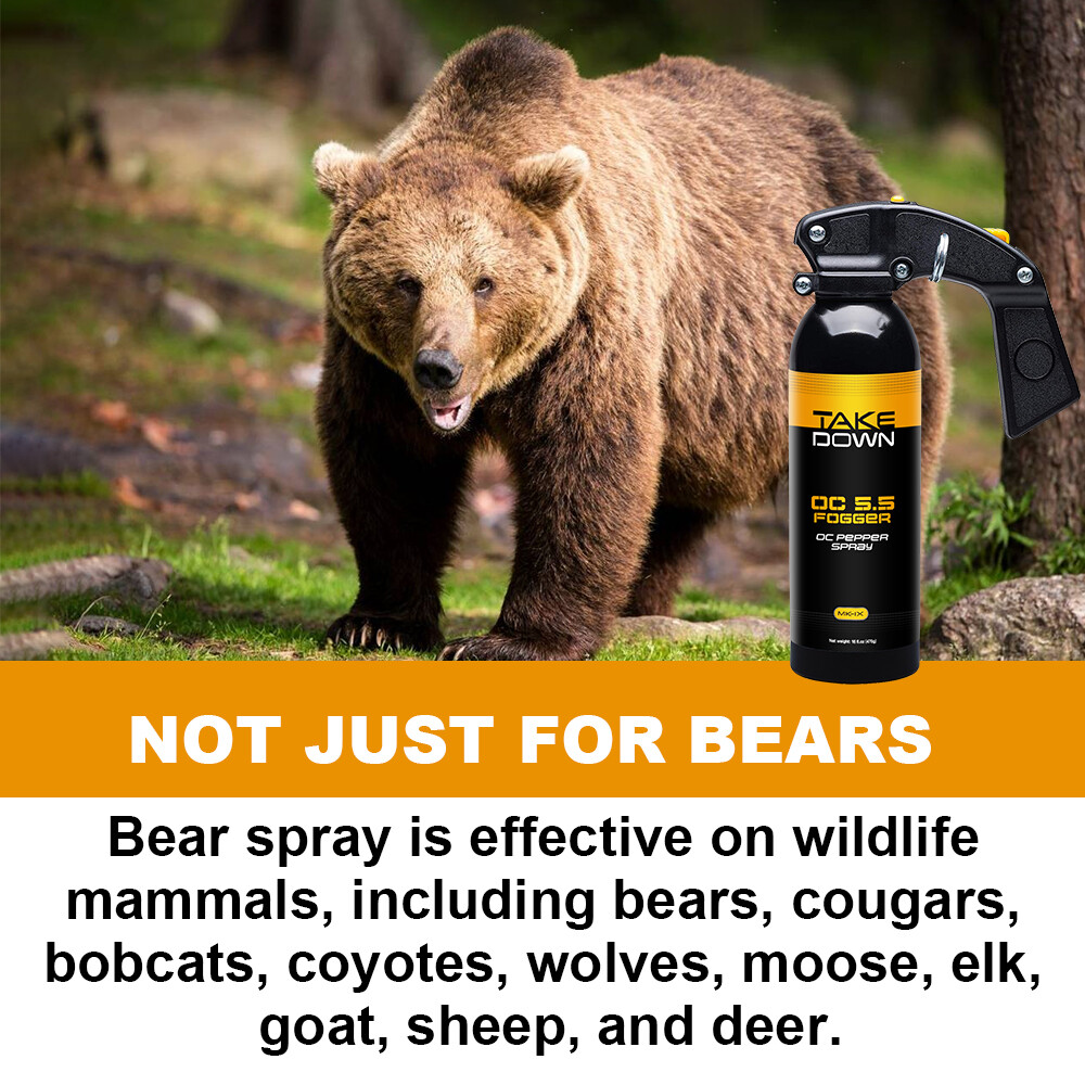 Take Down Pepper Spray w/ Holster OC S.S Fogger 16oz 30ft