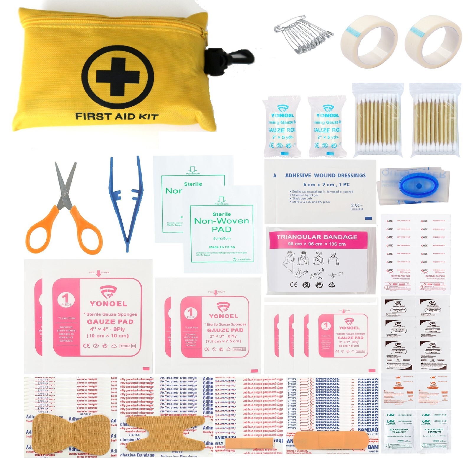 151 Pcs First Aid Kit Medical Emergency Trauma Military Survival Travel 5 Sets