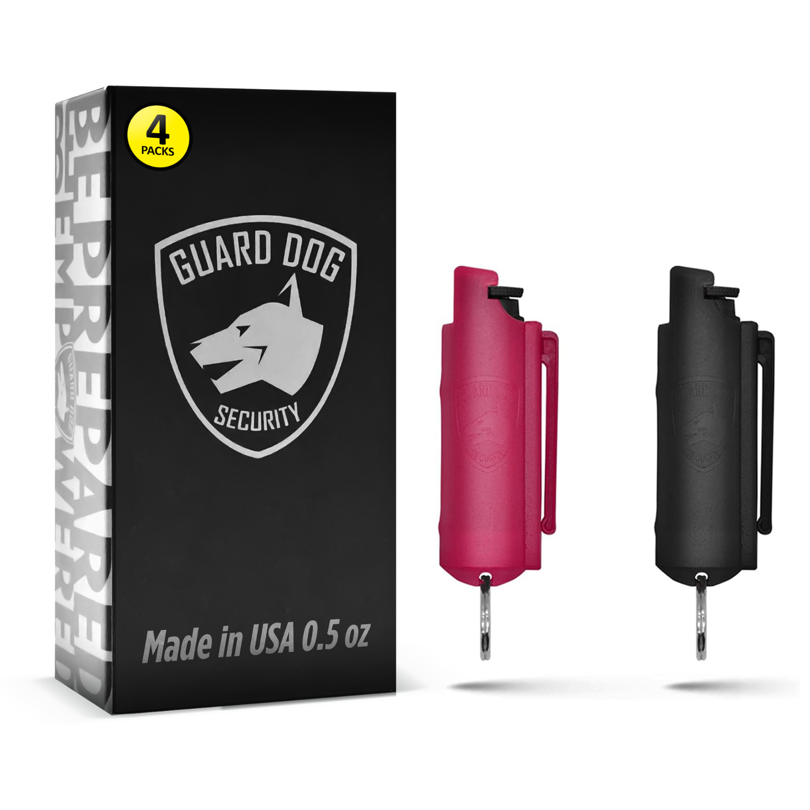Quick Action Pepper Spray Hard Case with belt clip | 8 Pack