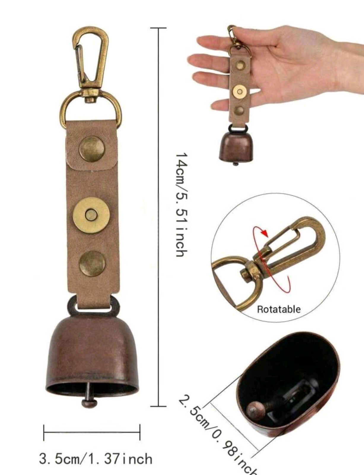 Outdoor Camping Backpack Equipment Hiking Gear Survival Tool Alarm Magnetic Bell