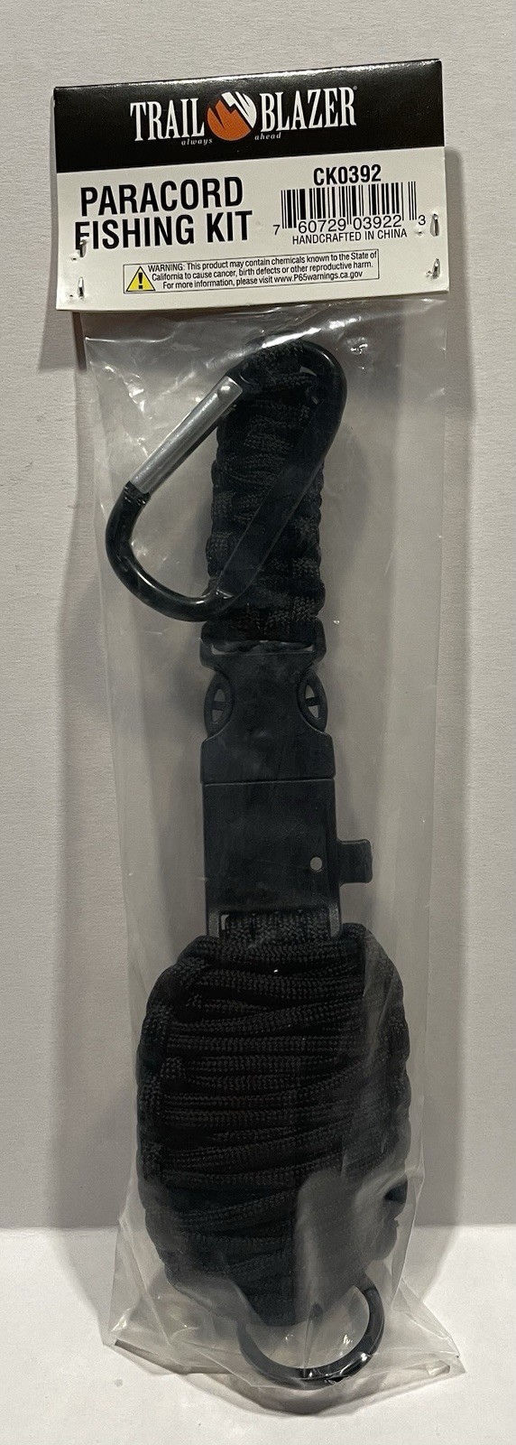 Paracord Fishing Kit Carabiner Survival Emergency Camping Fire Starter Set – NEW