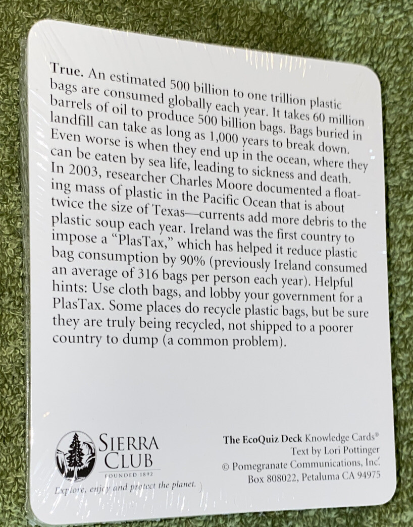 Sierra Club The Echo Quiz Deck Knowledge Cards Sealed Deck