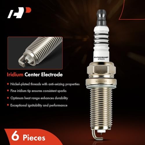 Iridium Platinum Spark Plugs Compatible with Ford F-150, Explorer, Pack of 6