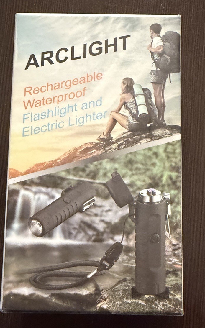 Arclight Rechargeable Flashlight Electric Lighter Hiking Camping Survival-New