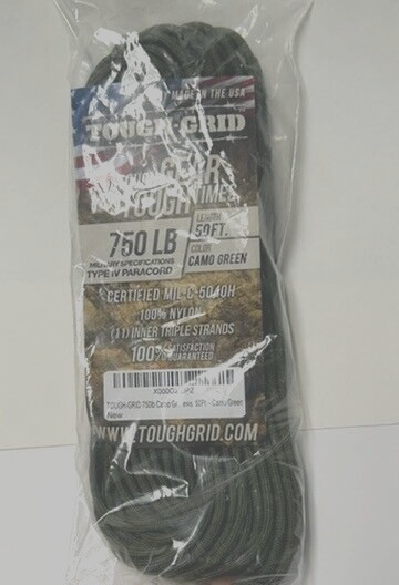 TOUGH-GRID 750lb 50Ft (MIl-C-5040-H ), Camo Green