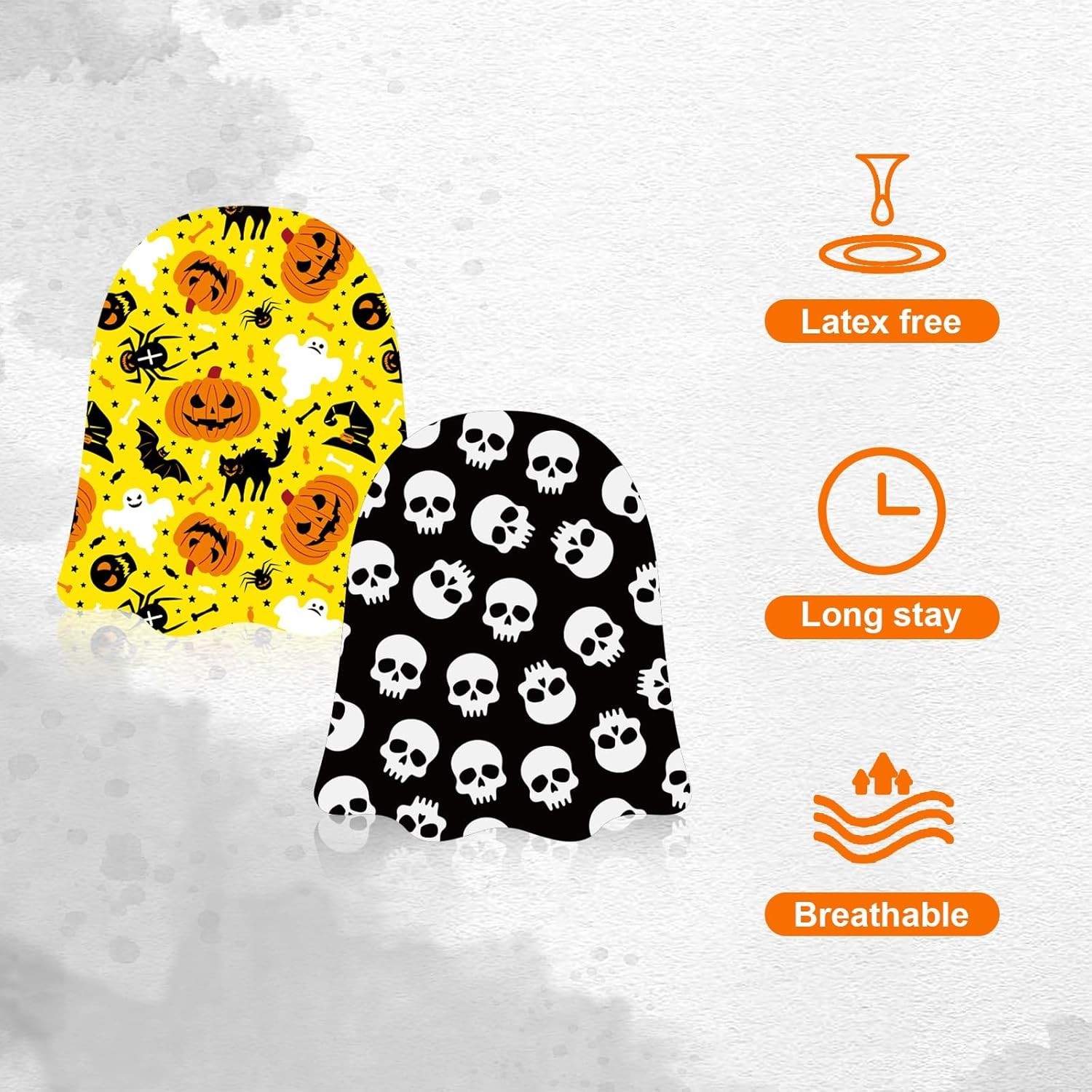 25 Pcs Adhesive Patches for Libre 2 & Libre 3, Halloween Designs Breathable N…