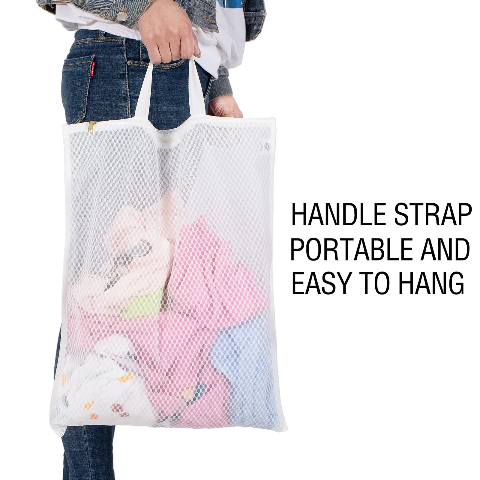Tenrai Laundry Bag Mesh Wash Bag，Use YKK TS-SB-YKK-3L-QS14, TS-SB-YKK-3L-QS14