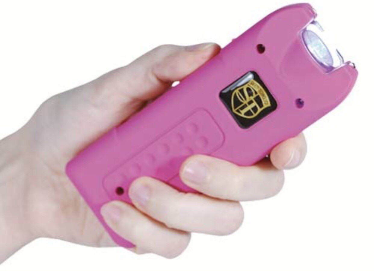 ALARM Flashlight Rechargeable Self Defense POLICE Safety PINK Stun Gun LED SIREN