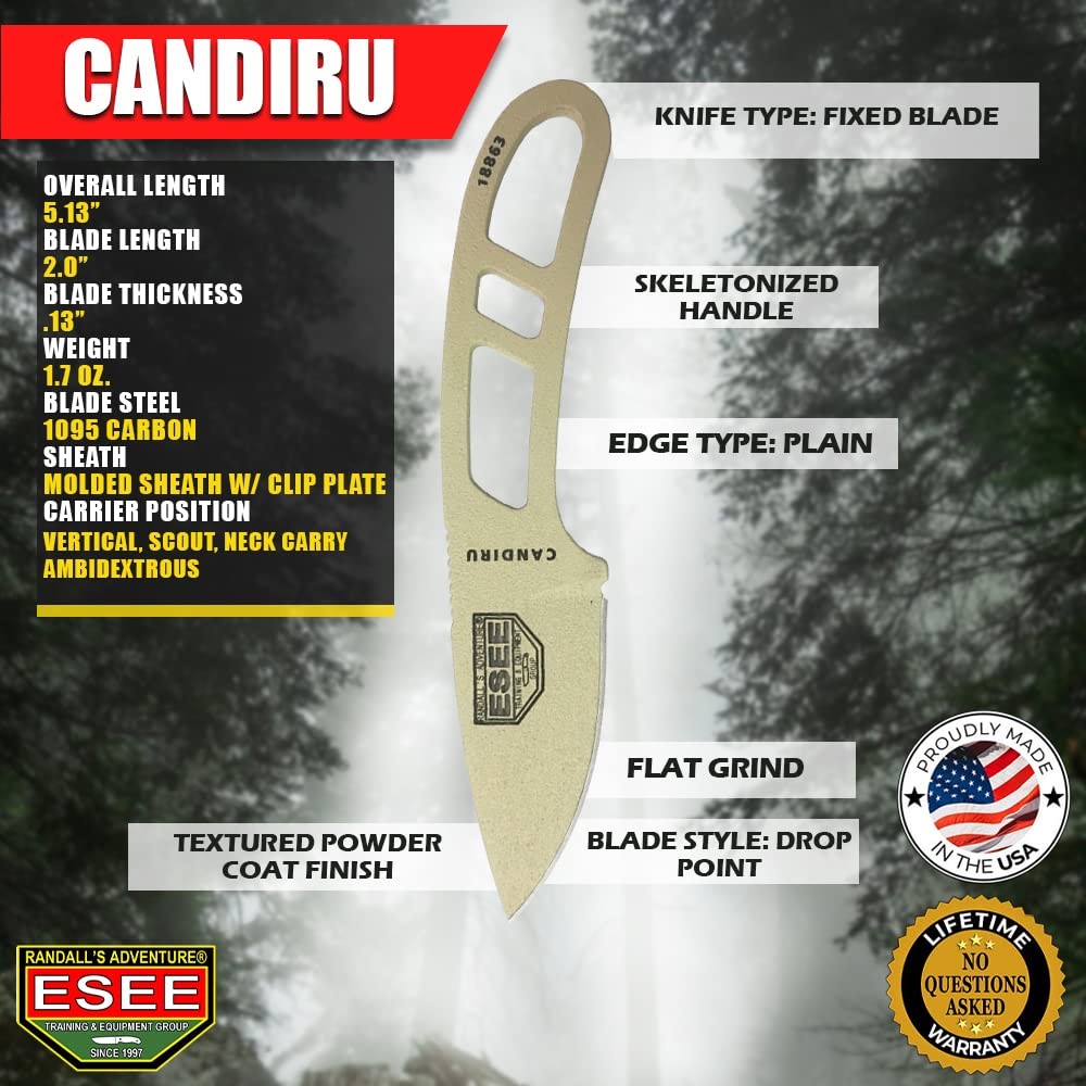Esee Can-Dt-Kit-E Survival Knife Sheath W/Clip Plate Survival Kit