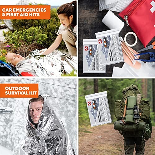ANLOKE Emergency Blankets (10 Pack) – Plus Size Space Essential for Hiking