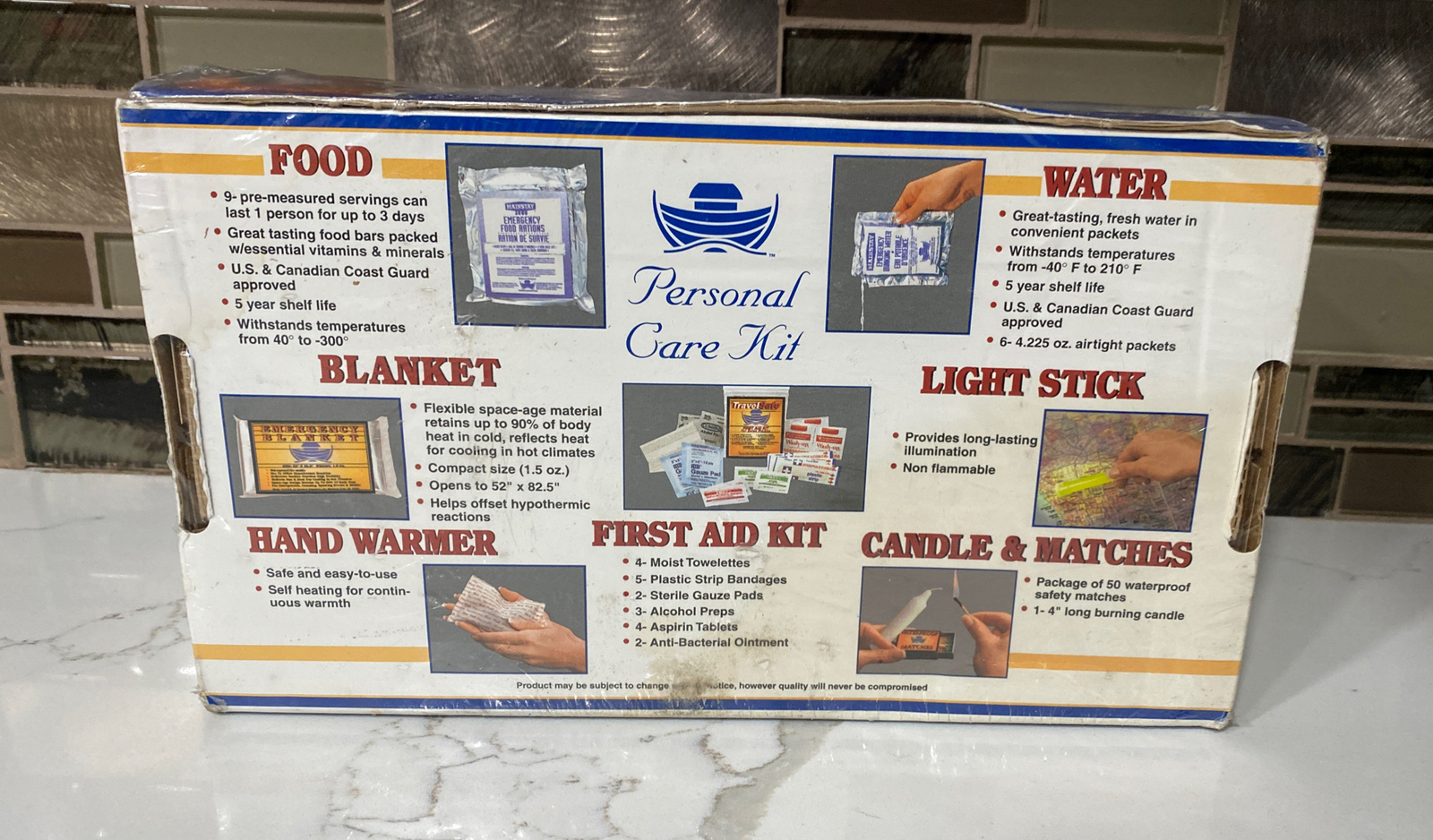 NEW THE ARK Personal Care Survival Kit , Out Of Date FACTORY SEALED