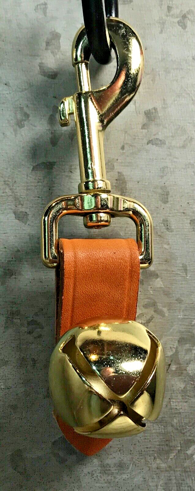 BEAR BELL HD Brown Leather Fob 5 3/4″ REPELS Predators Hike Fish Safety Man Dog