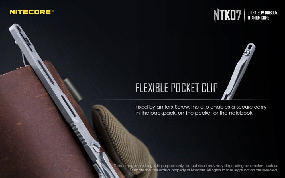 Nitecore NTK07 Titanium Knife – EDC Everyday Carry Knife with Replaceable Blade