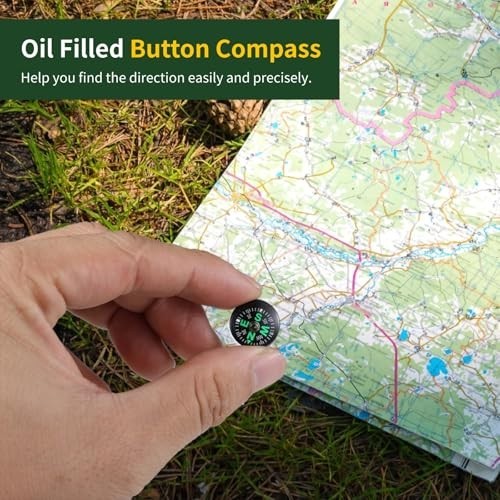 200 Pcs Mini Oil-Filled Pocket Compasses for Hiking, Camping & Survival Gear
