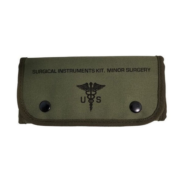 Elite First Aid Kit 80122GRN Military Surgical Field Kit with Green Canvas Pouch