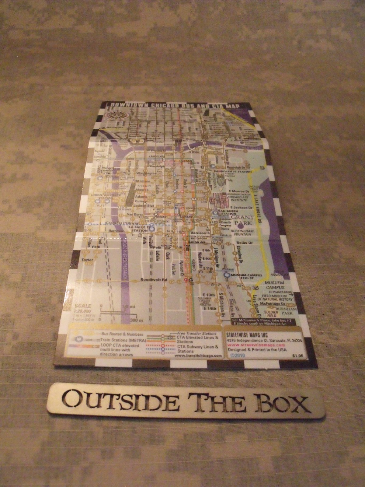 NEW! “Pocket Urban Survival Kit” Chicago Map, Knife, Whistle, Compass & MORE