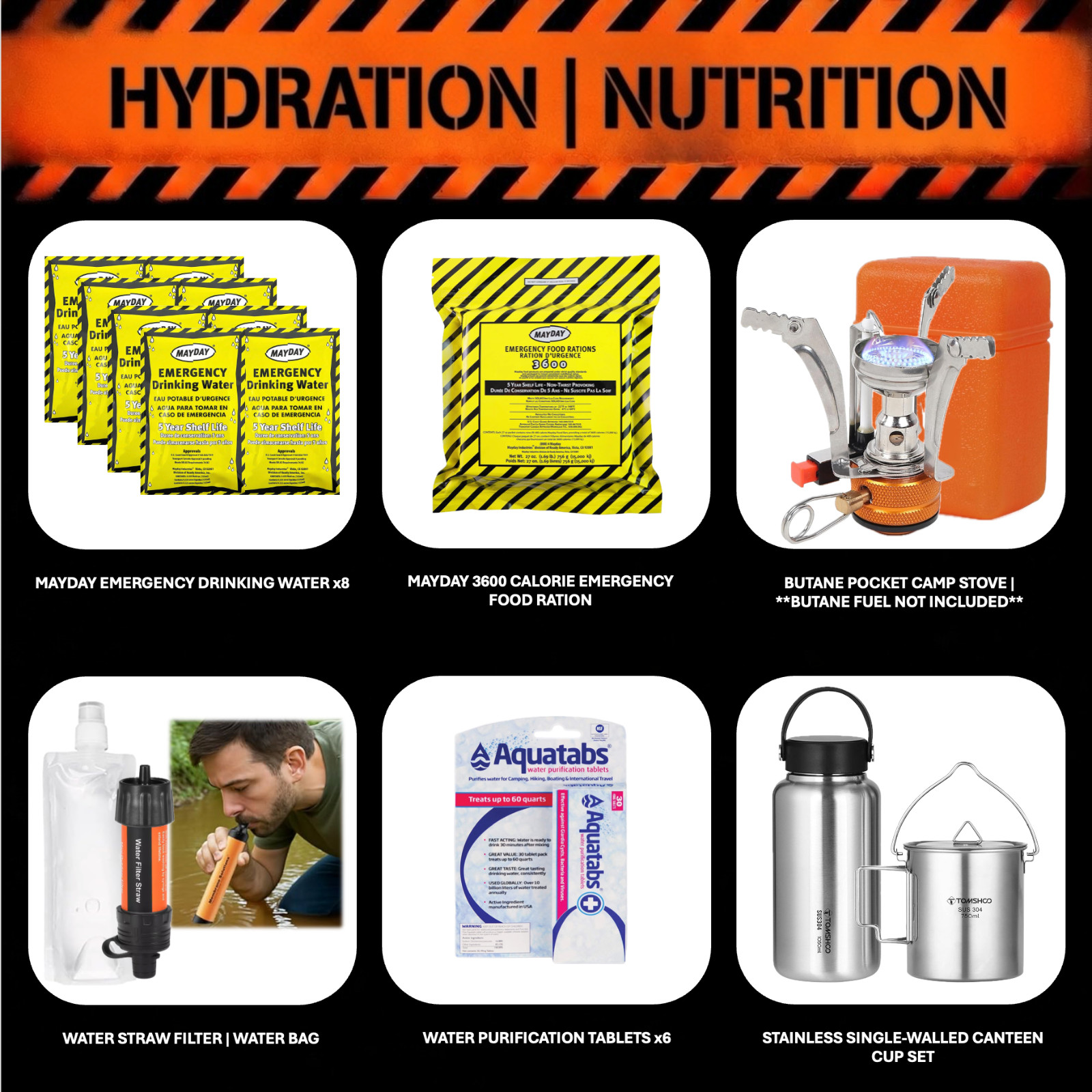 Emergency / Survival Kit / Bug Out Bag / Tactical Backpack / First Aid Kit
