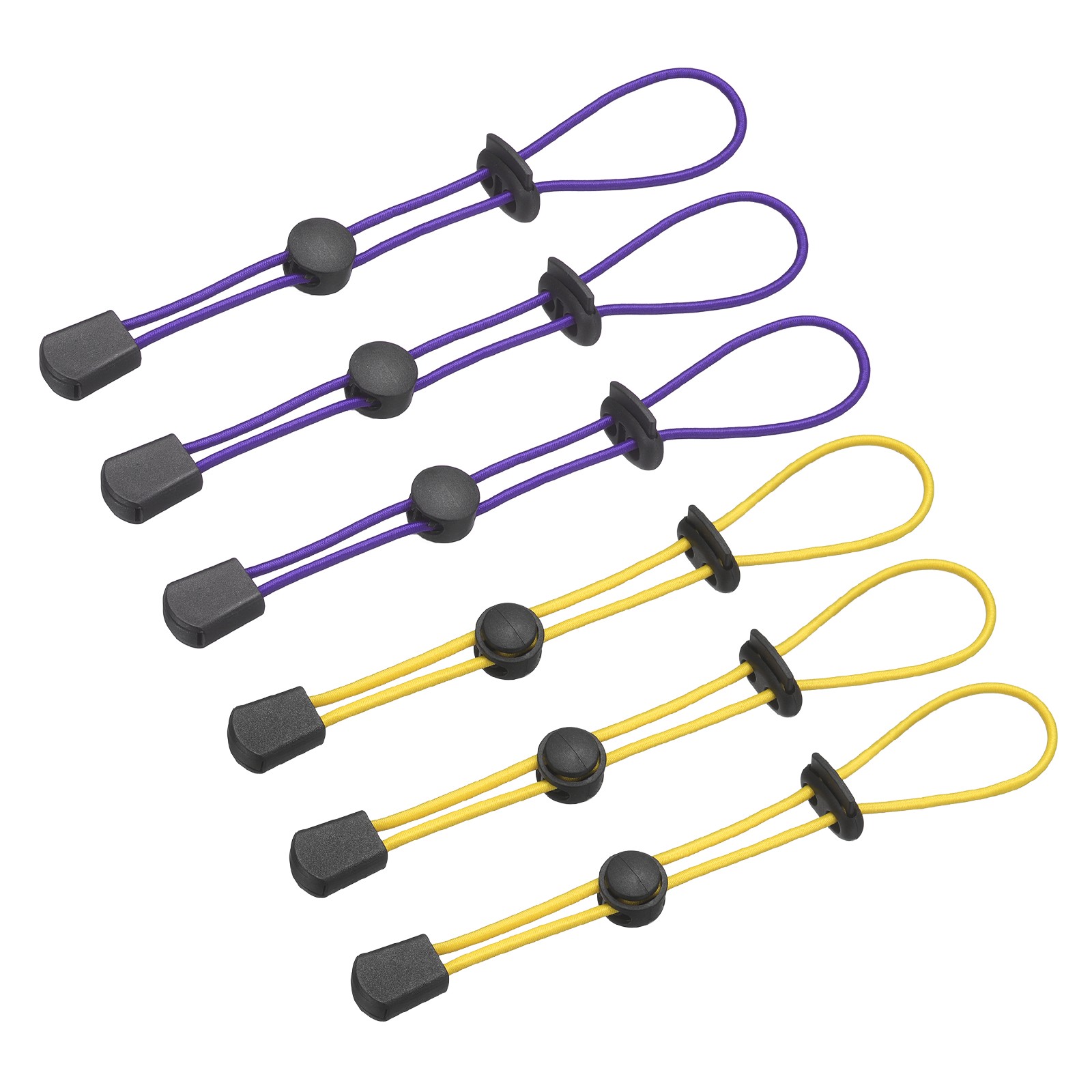 Climbing Stick Holder, Backpack Hiking Pole Ropes 8 Inch & 6 Pcs & Yellow/Purple