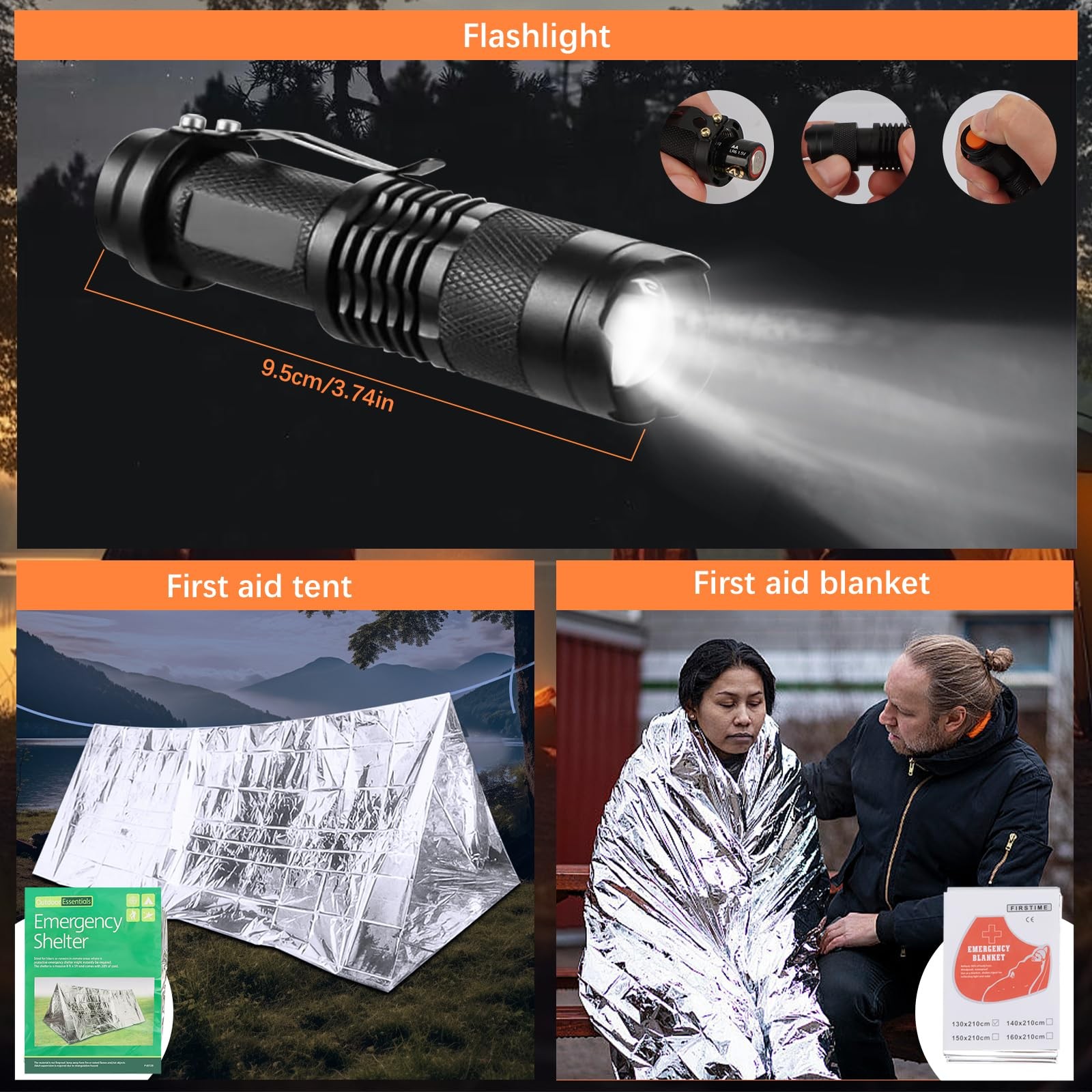 102 in 1 Outdoor Emergency Survival Kit – Multifunctional Equipment Kit with To…