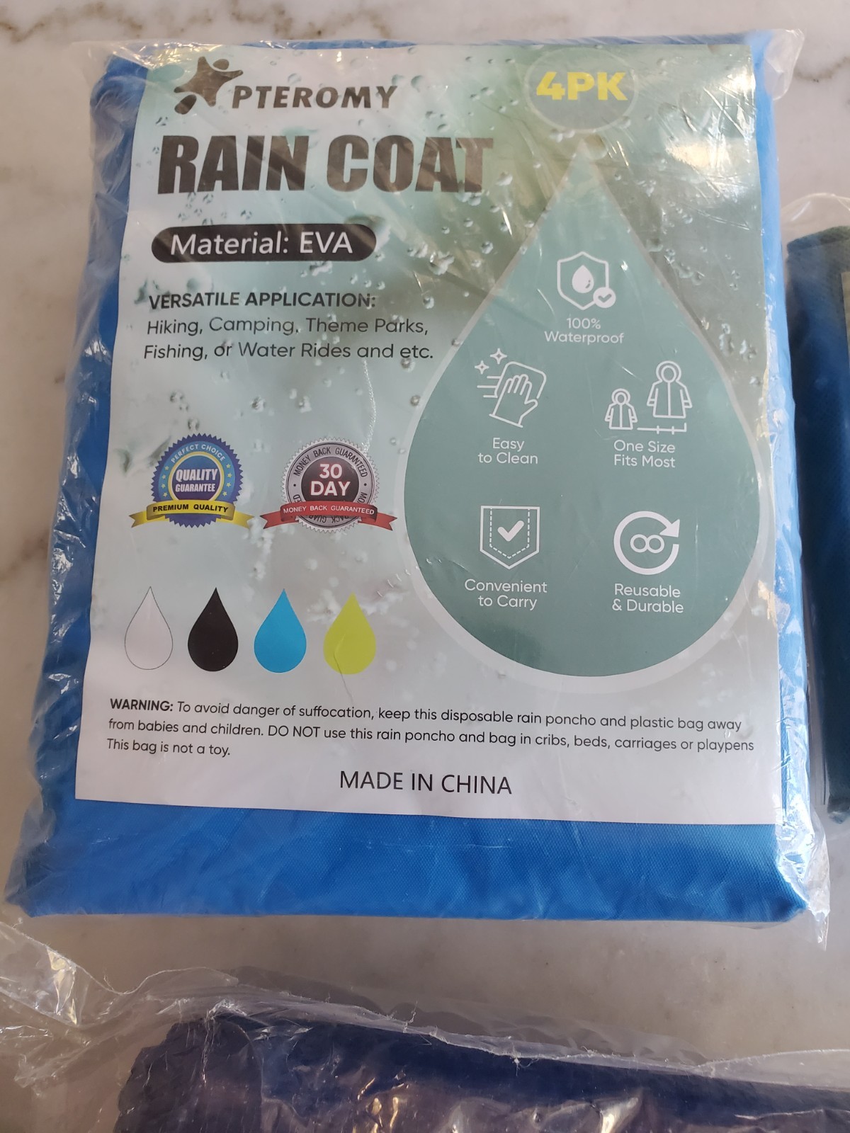 Frogg Toggs Poncho Pteromy Rain Coat 4 pack 9X12 Tarp Ozark Trails Camping lot
