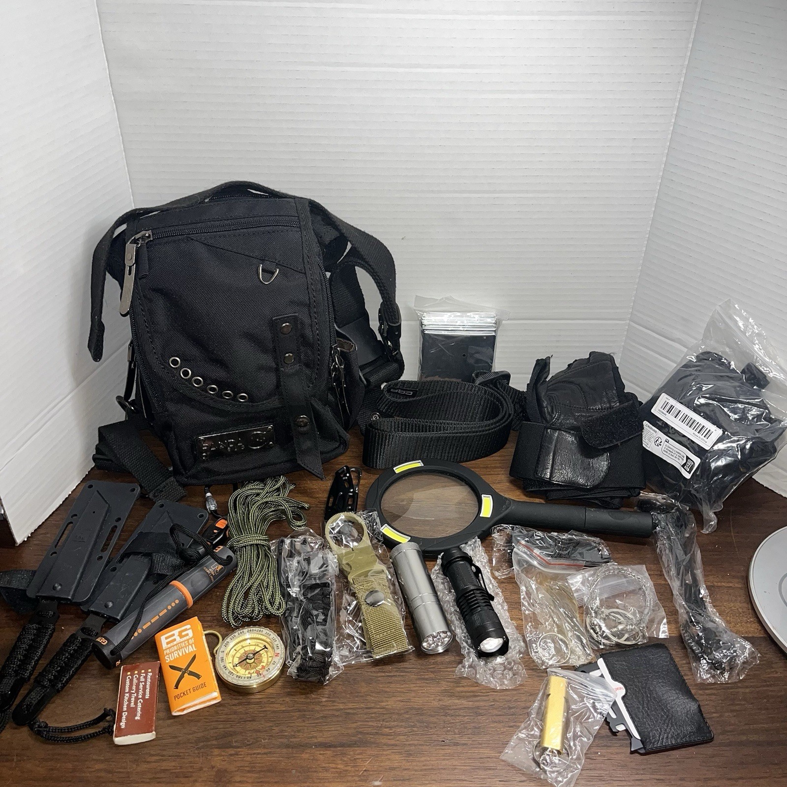 Panda Bag Tactical Emergency Survival Kit Compass Camping Pouch Accessories Ect