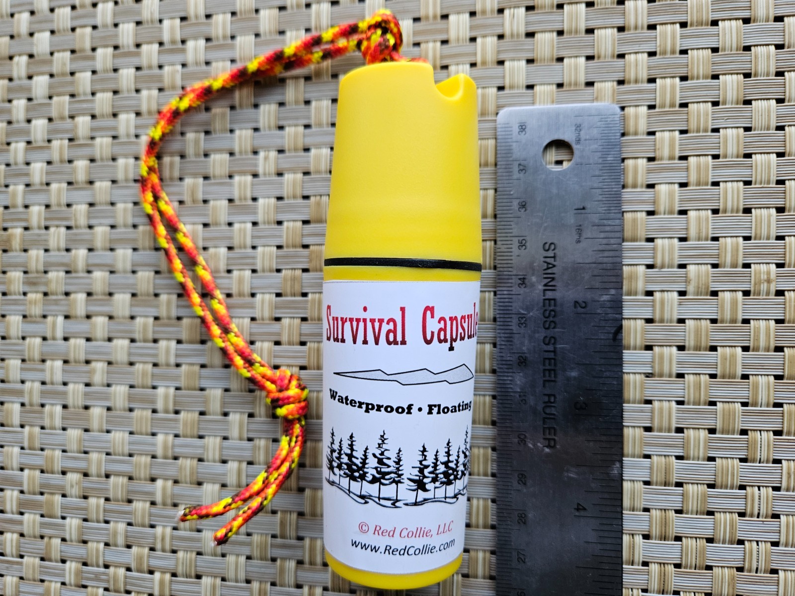 SURVIVAL KIT Capsule Water Resistant – Whistle, Ferro rod, windproof matches