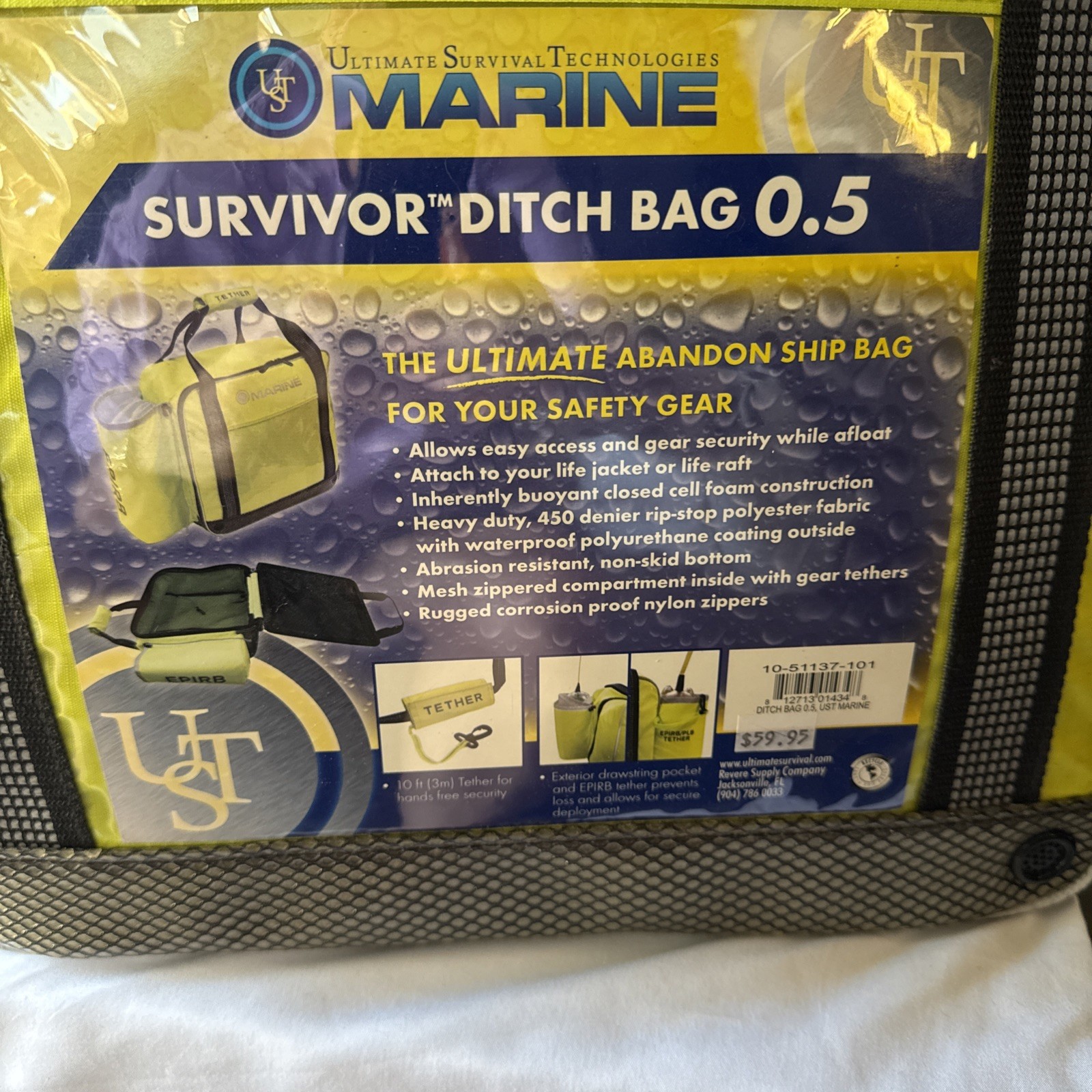 Ultimate Survival Technologies Survivor Marine Ditch Bag 0.5 Two Person,Bag Only