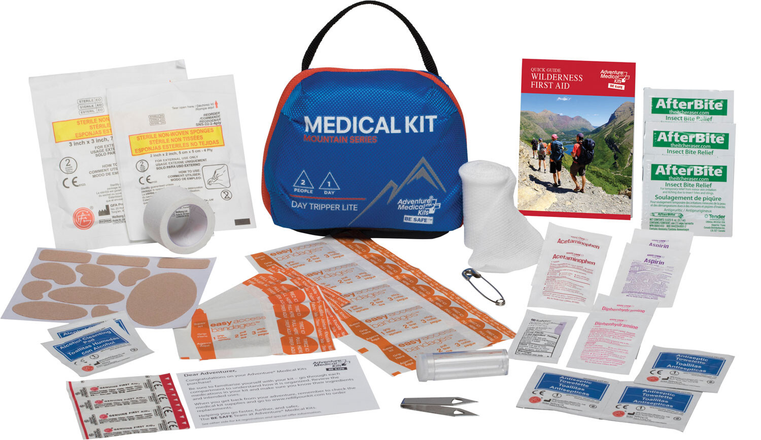Adventure Medical Mountain Series Medical Kit (Day Tripper Lite) – 59 Pieces