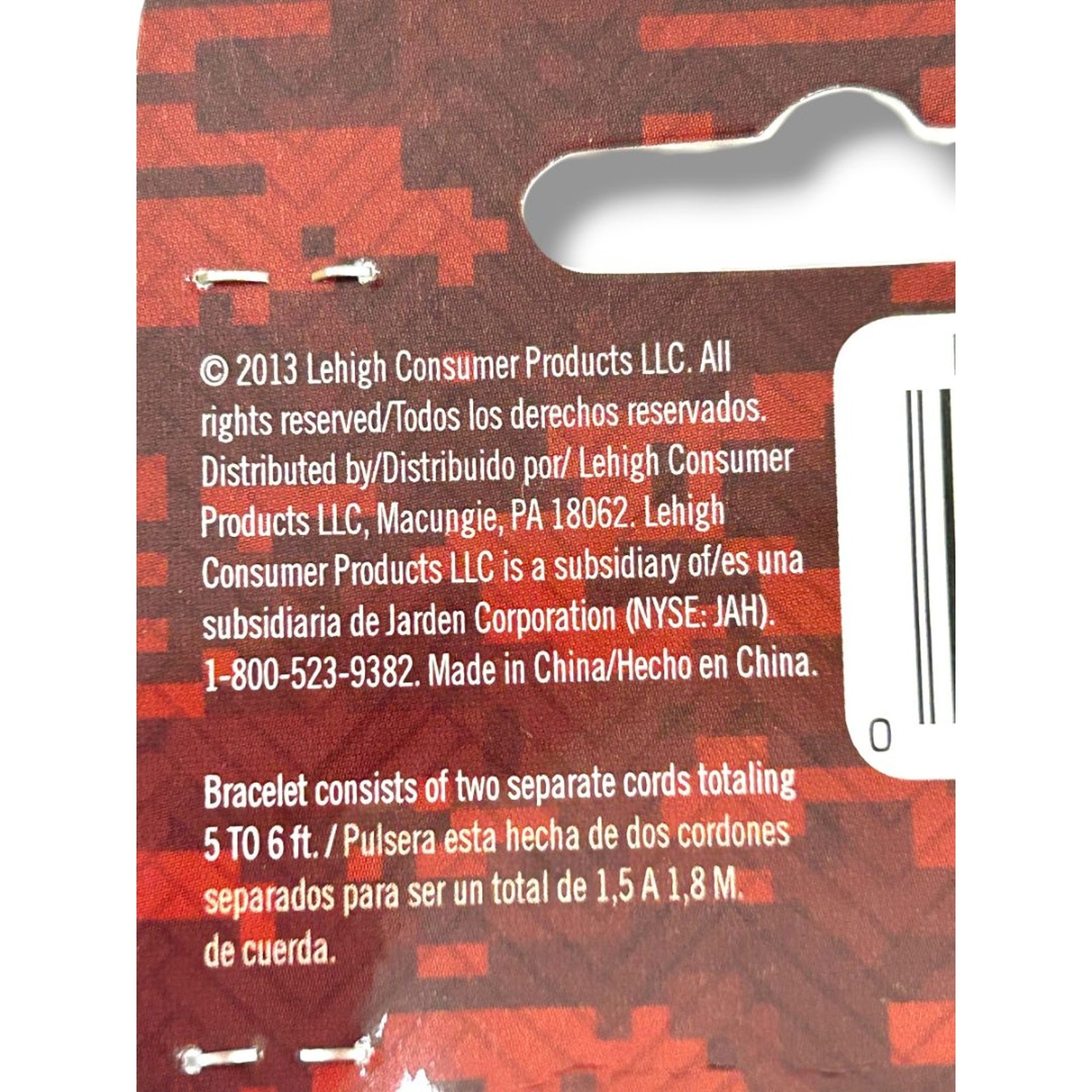 Small (7″) SecureLine Survival Bracelet Clip Red Black 5-6ft Rope New