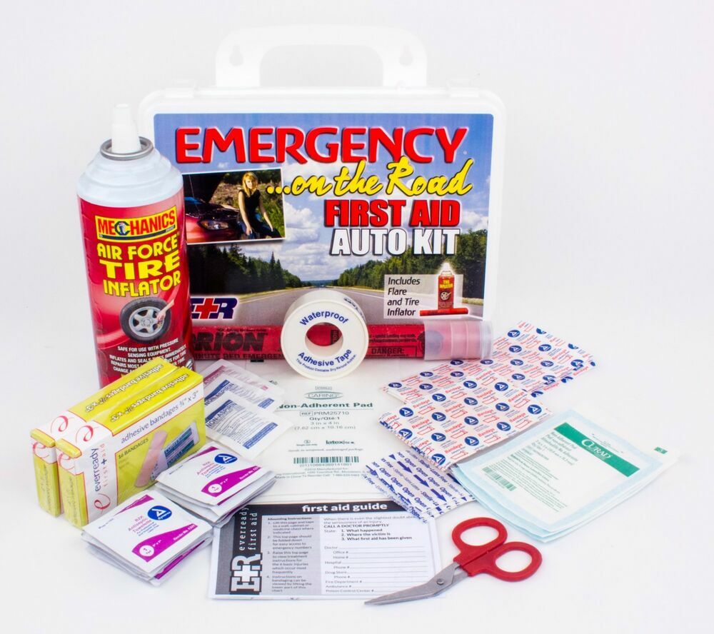NEW Ever Ready Emergency on the Road First Aid Automotive Survival Kit in Case