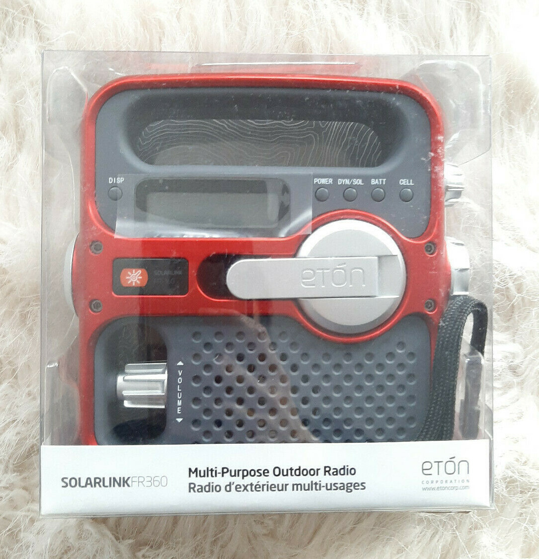 Eton Solarlink FR 360 Multi Purpose Outdoor NOAA Weather Radio Audio Line Input