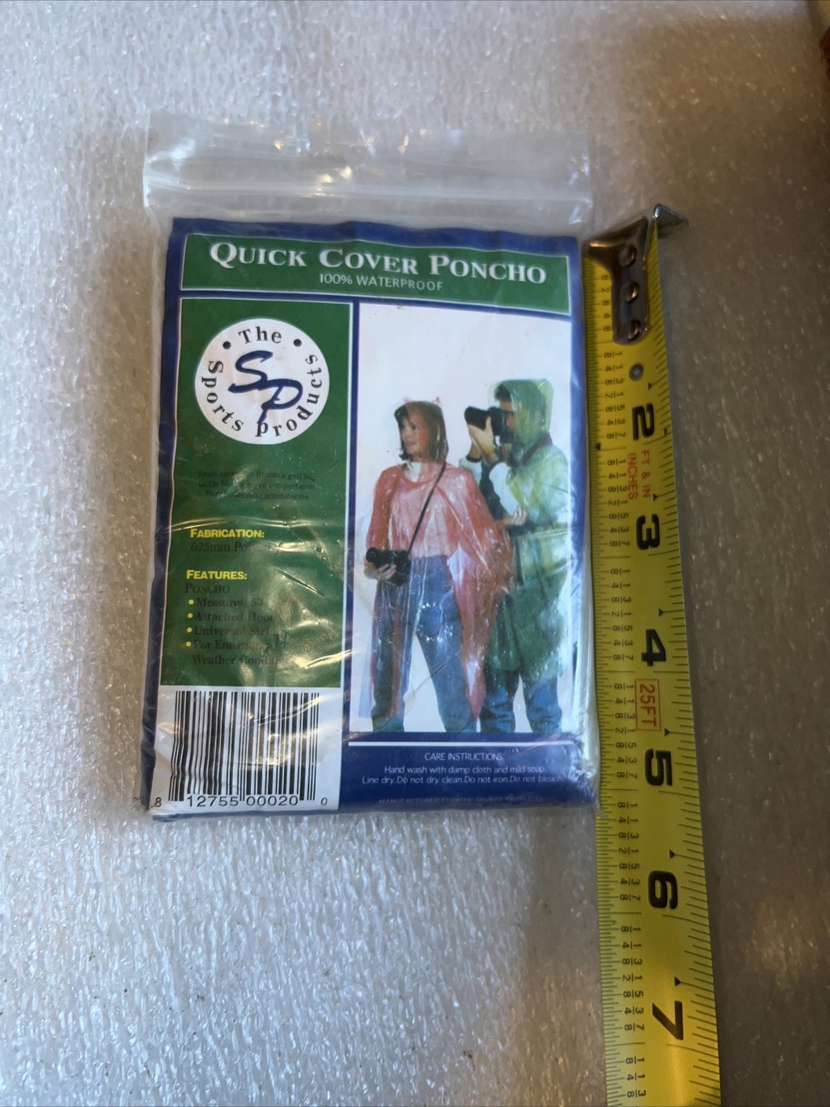 Rain Poncho, Emergency fits in pocket poncho, fishing outdoors Universal Sizing