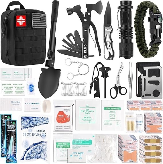 320pc Survival First Aid Kit Emergency Gear Tactical Molle Pouch Camping Hiking