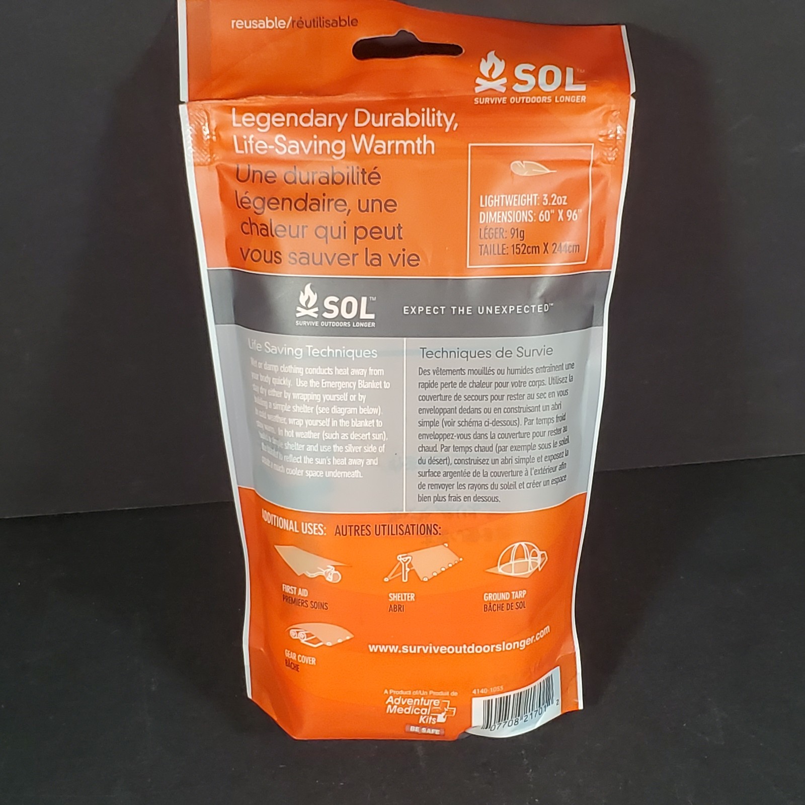 Adventure Medical Kits SOL Heatsheets Emergency Blanket 1-2 Person Survival NEW