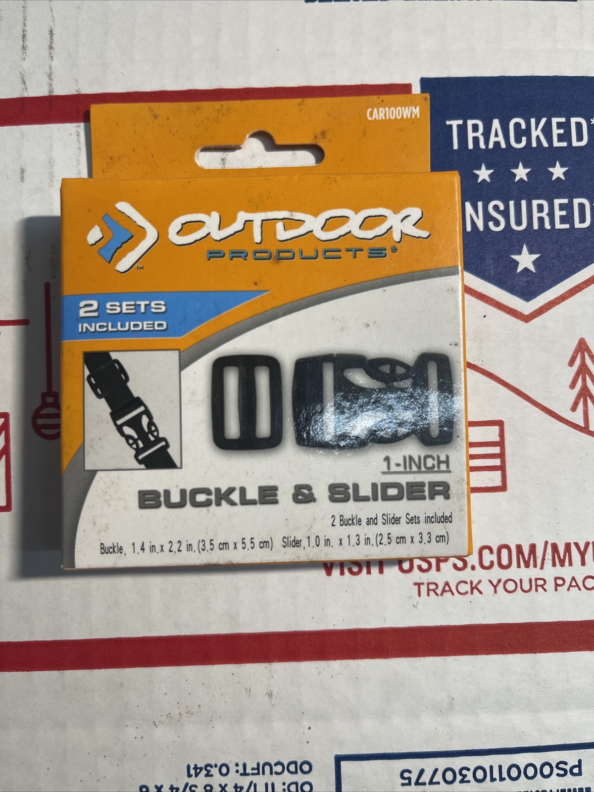 Outdoor Products Buckle & Slider 1″ 2 Sets Per Box CAR100WM-000