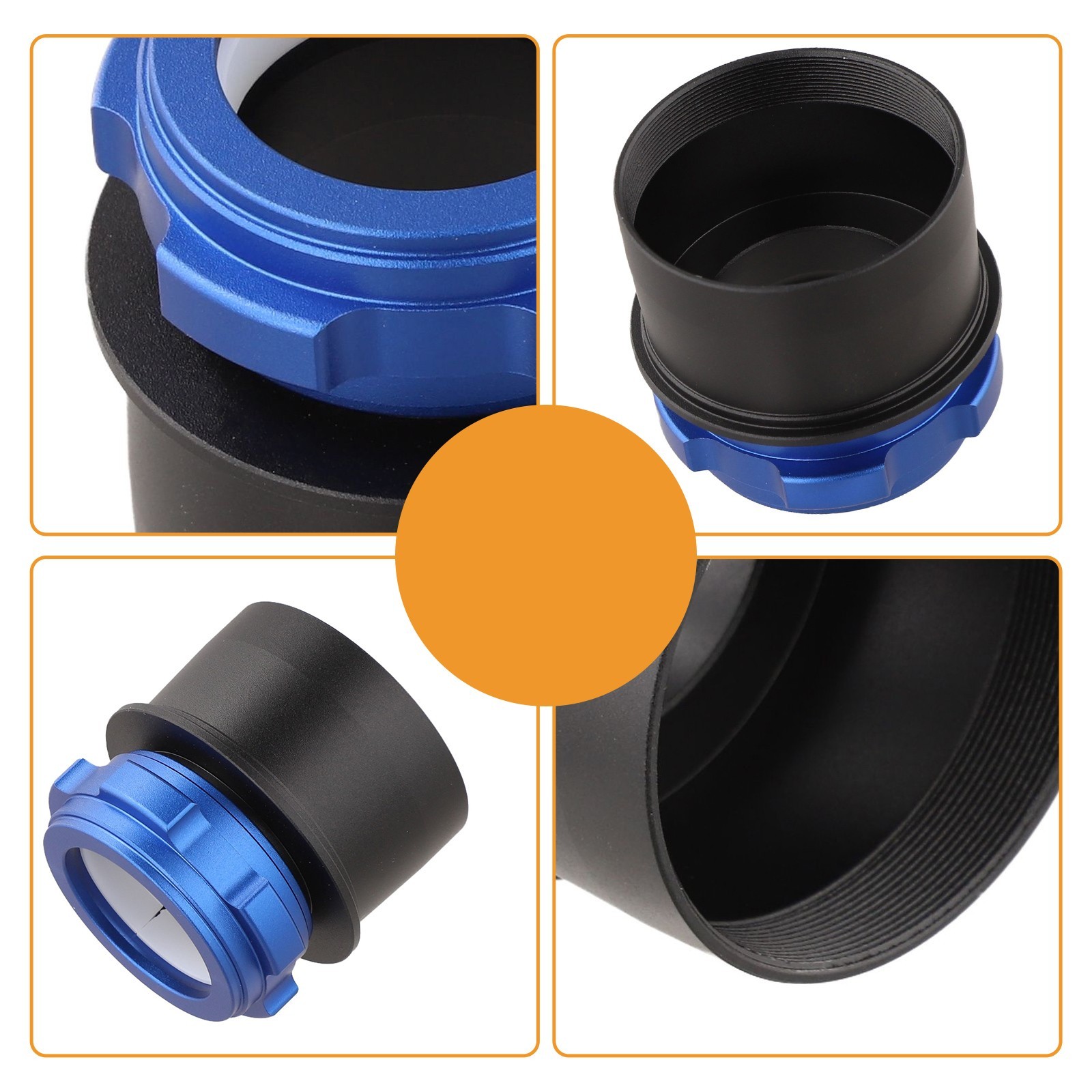 Aluminum Alloy Coaxial Lock Adapter for Telescopes M42M48 for 2 to 1 25