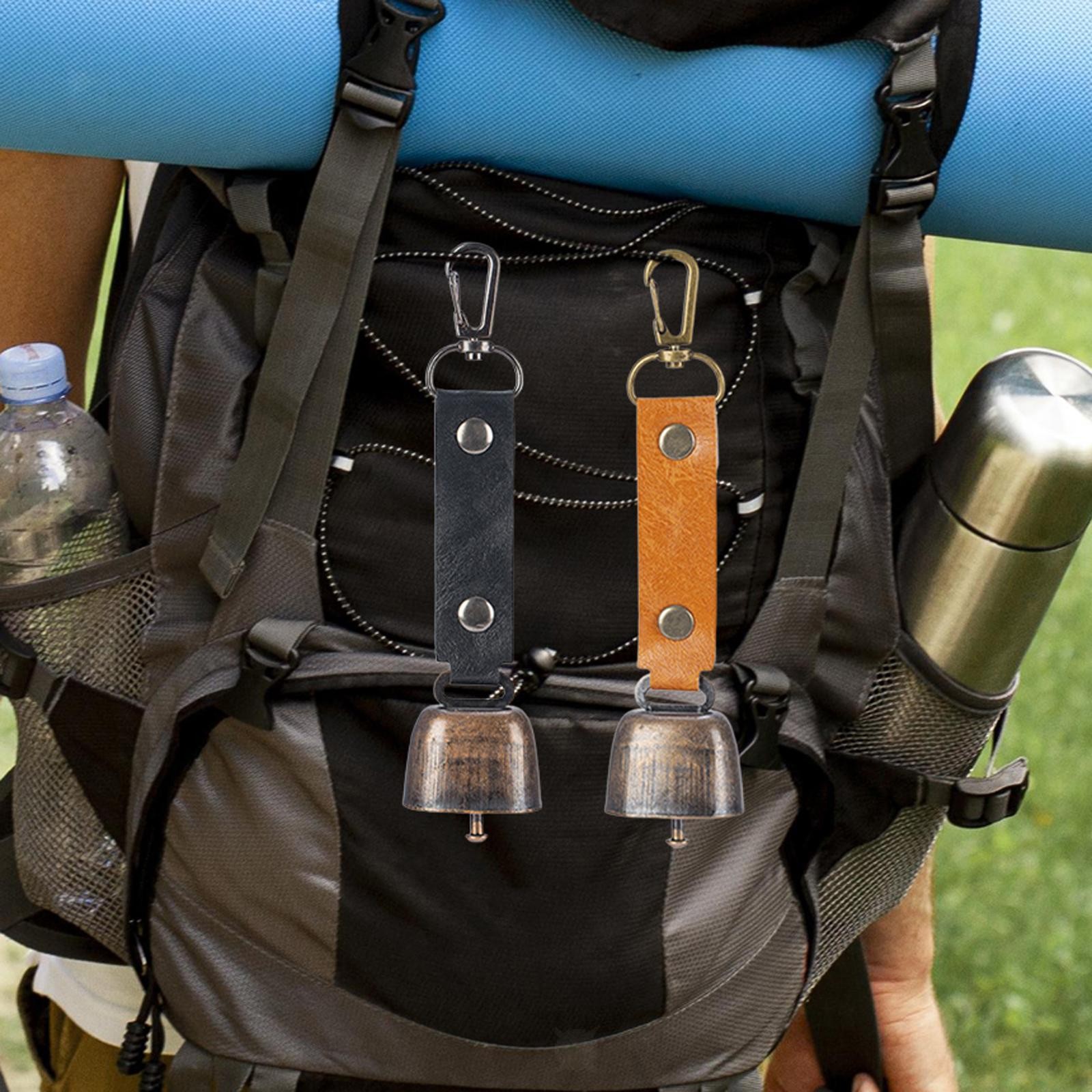 2x Loud Bear Bells Compact Backpacks Pendants for Trikking Survival Climbing