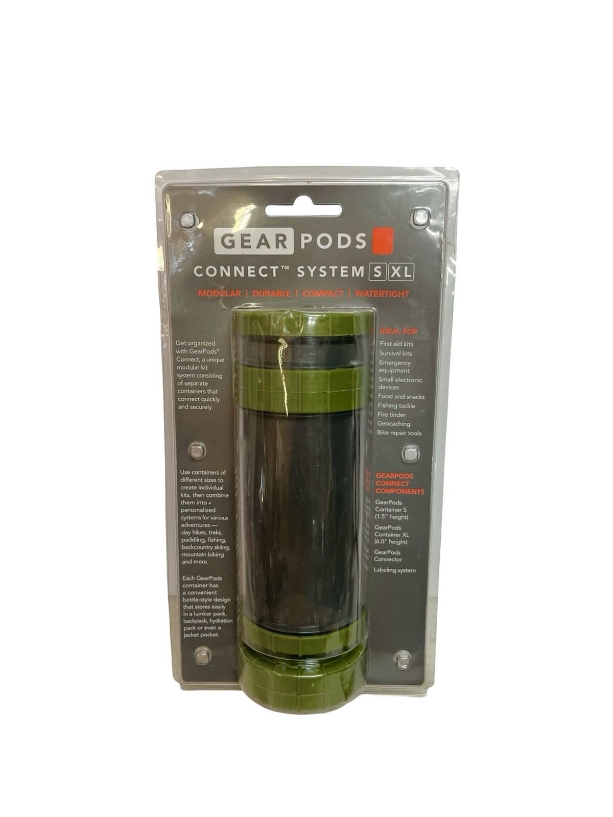GearPods Connect System S XL Olive Drab Modular Container New Sealed STR-5
