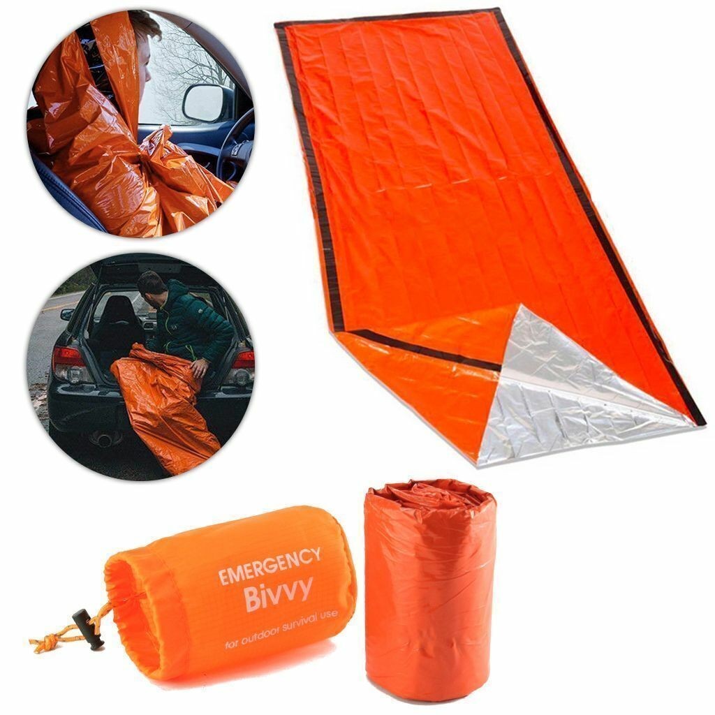 5 Pack Emergency Sleeping Bag Thermal Blanket Waterproof Outdoor Survival Tent