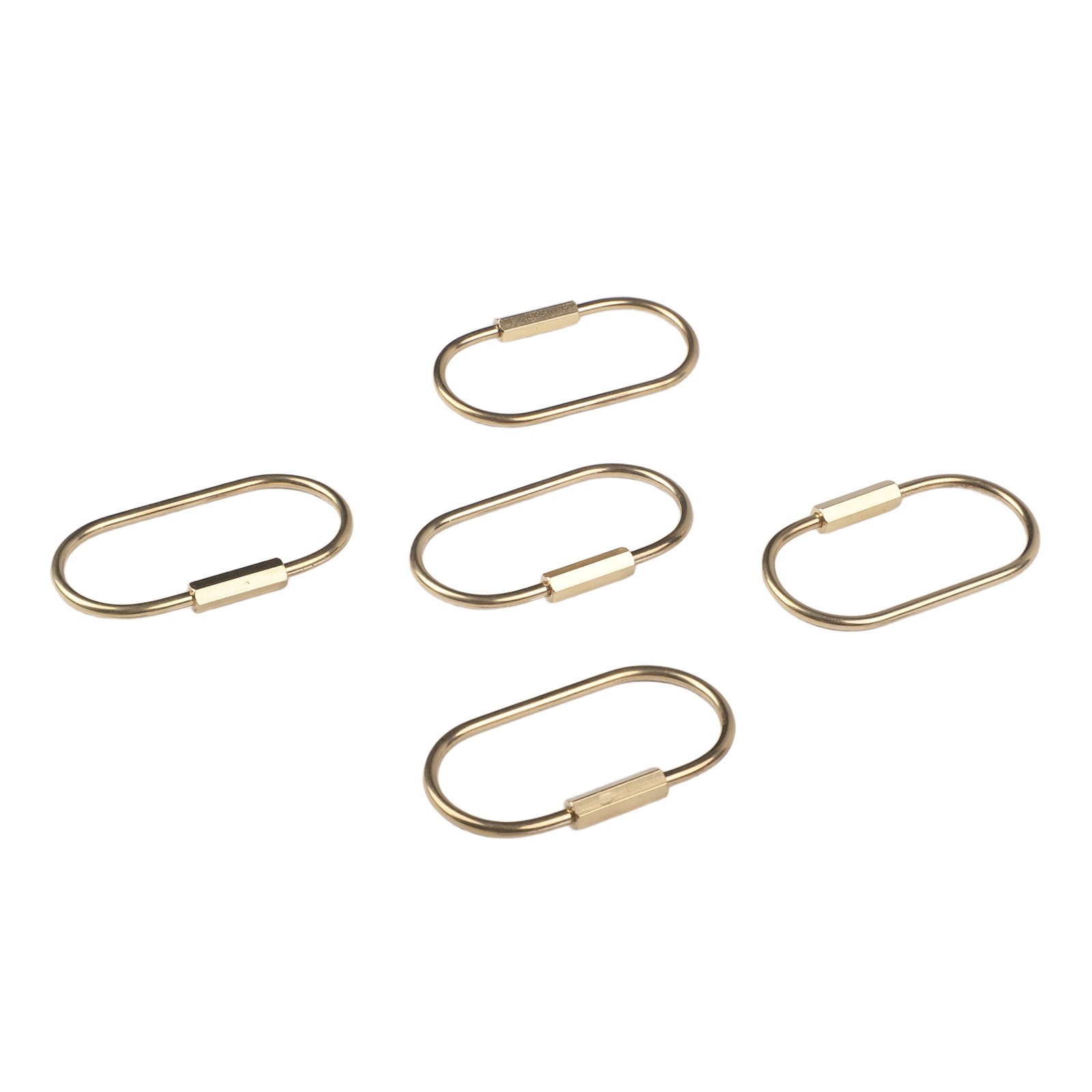 5pcs Brass Keychain Holder Clips for Car Keys and Handbags Outdoor Tool