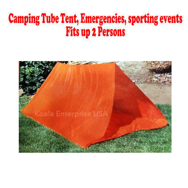 Shelter Tent 2 Person Tube Emergency Survival Hiking Camping Outdoor Portable
