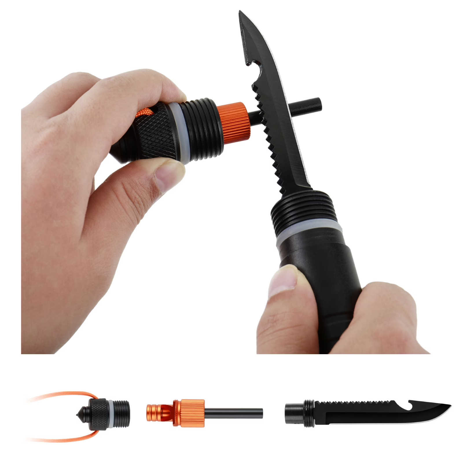 Ozark Trail 17 PC Outdoor Survival Deluxe Kit with Flashlight, Knife, Fire Start